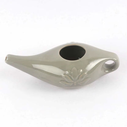 Nasal Irrigation Pot 250Ml - Ceramic Neti Pot for Sinus Congestion, Dust Cleansing & Allergy Care (Bpa-Free) Health