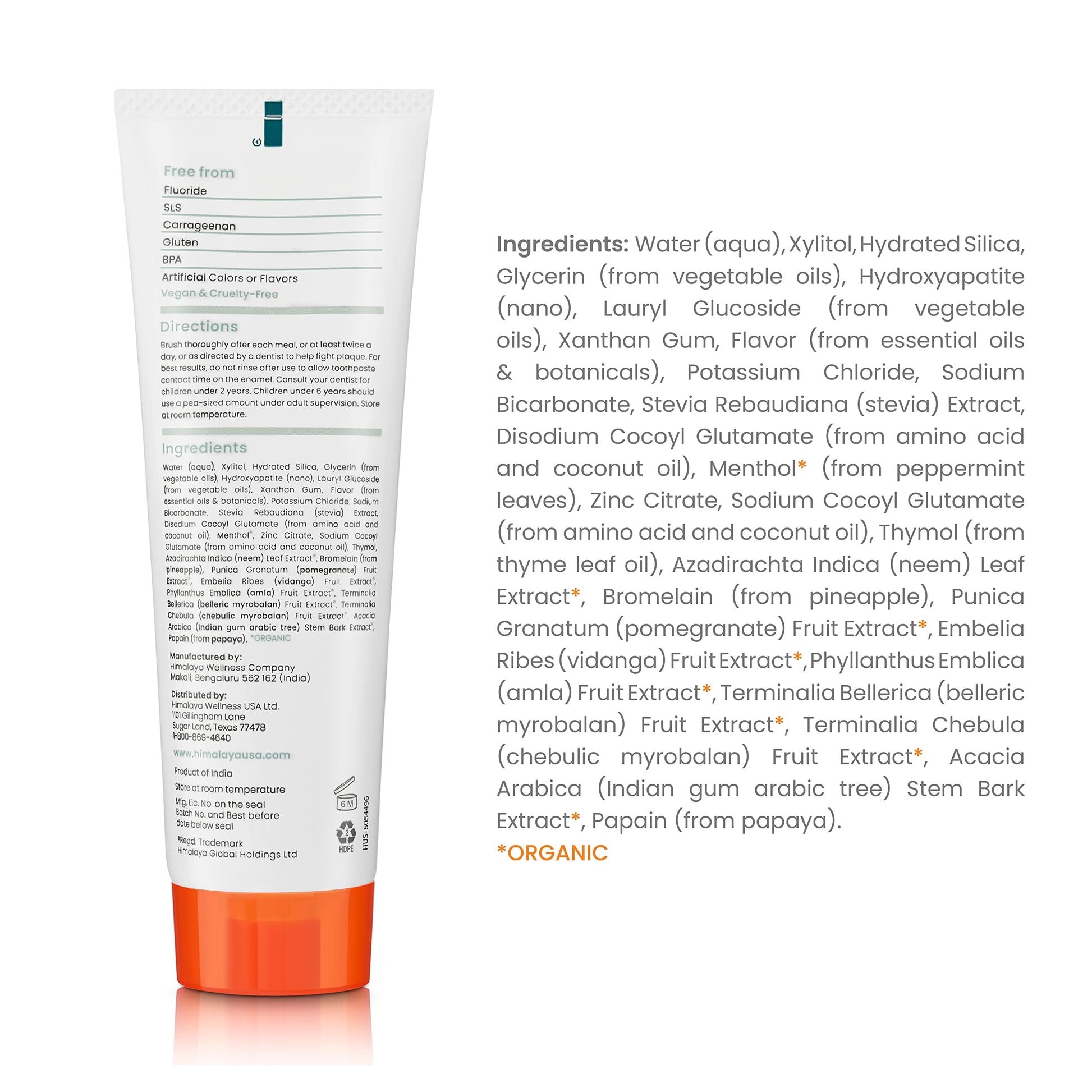 Botanique Whitening + Hydroxyapatite Toothpaste, Mint Flavor, Nano Hydroxyapatite, 4 Oz, 2 Pack