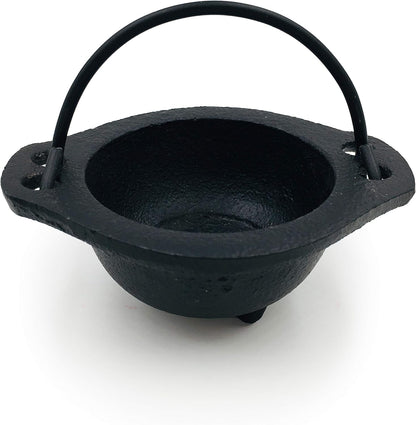Cast Iron Cauldron with Handles. Perfect for Incense, Rituals, Home Decor, and More - 2.5 Inches Wide