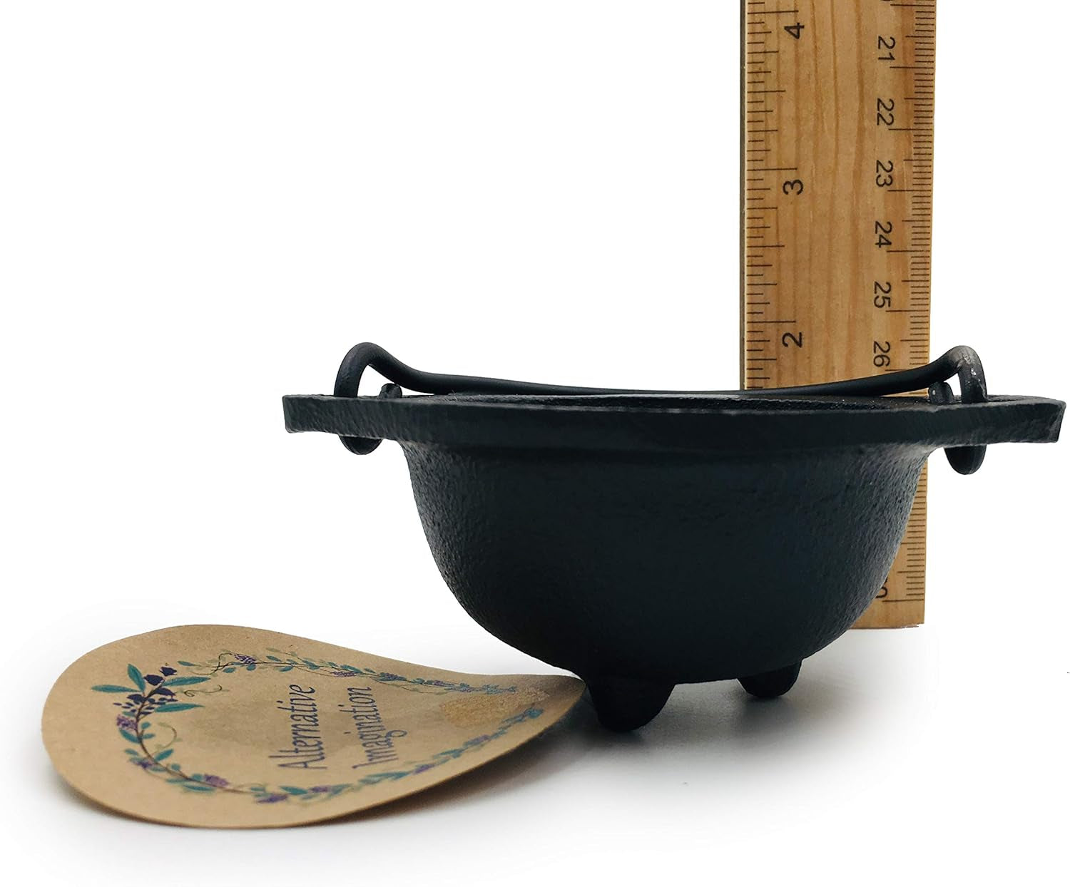 Cast Iron Cauldron with Handles. Perfect for Incense, Rituals, Home Decor, and More - 2.5 Inches Wide