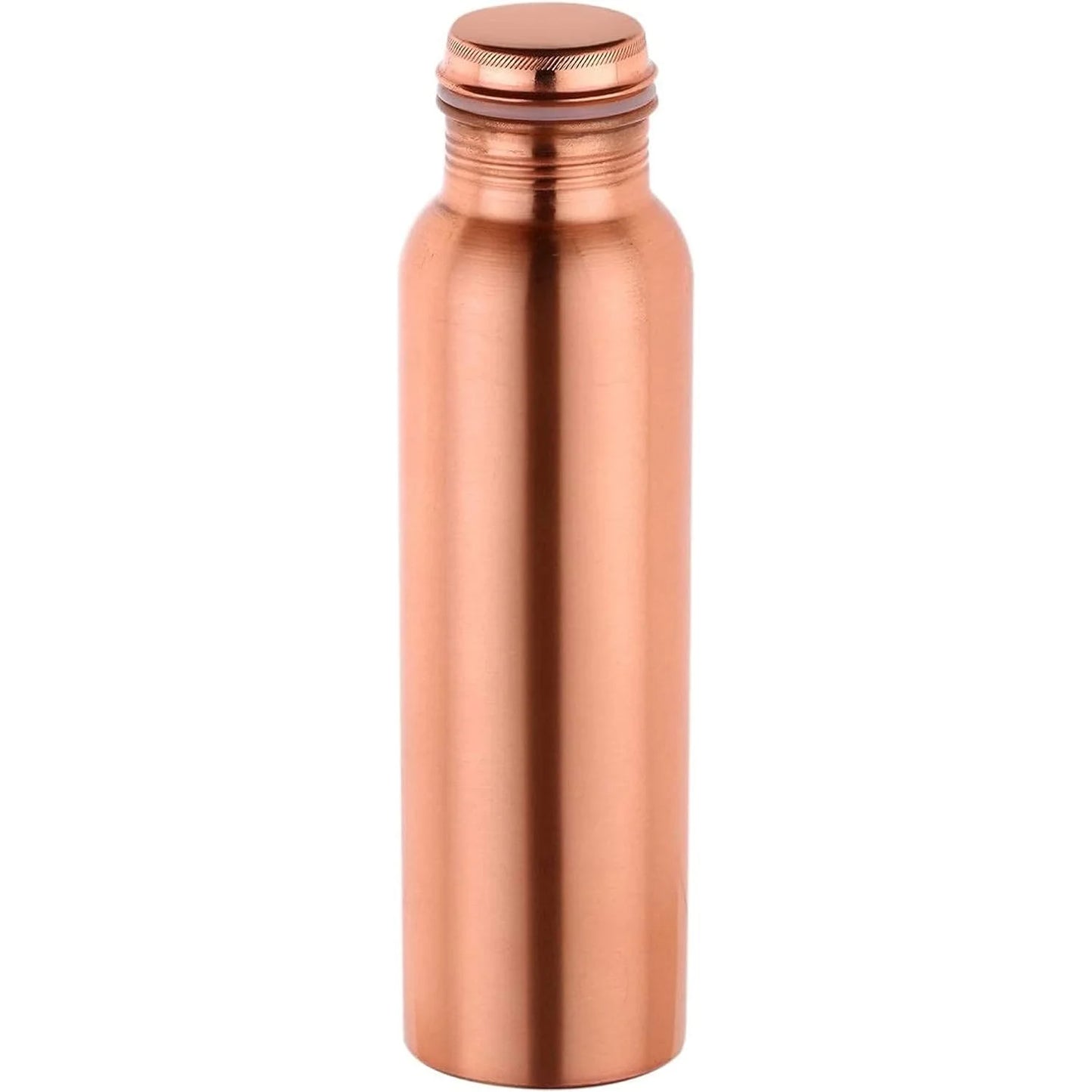 100% PURE COPPER WATER BOTTLE NO JOINT & LEAK PROOF DESIGN VESSEL AYURVEDA HEALTH BENEFIT PITCHER for SPORT, FITNESS, and YOGA