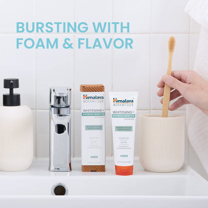 Botanique Whitening + Hydroxyapatite Toothpaste, Mint Flavor, Nano Hydroxyapatite, 4 Oz, 2 Pack