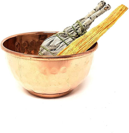 Copper Offering Bowl 3", "Great for Altar and Ritual Use, Incense Burner, Smudging and Decoration Bowl