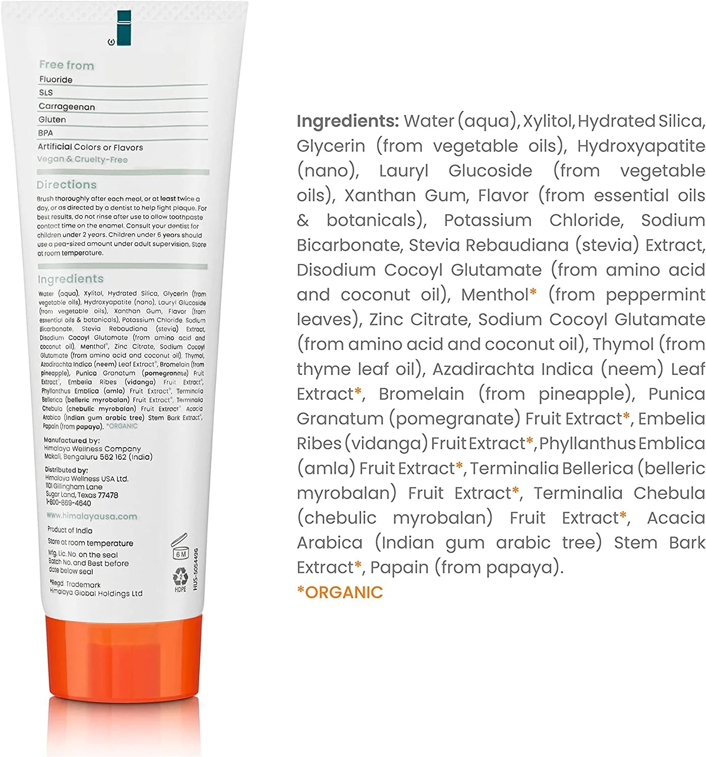 Botanique Whitening + Hydroxyapatite Toothpaste, Mint Flavor, Nano Hydroxyapatite, 4 Oz