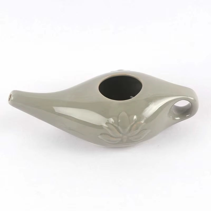 Nasal Irrigation Pot 250Ml - Ceramic Neti Pot for Sinus Congestion, Dust Cleansing & Allergy Care (Bpa-Free) Health