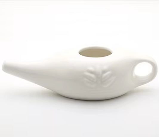 Nasal Irrigation Pot 250Ml - Ceramic Neti Pot for Sinus Congestion, Dust Cleansing & Allergy Care (Bpa-Free) Health