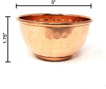 Copper Offering Bowl 3", "Great for Altar and Ritual Use, Incense Burner, Smudging and Decoration Bowl