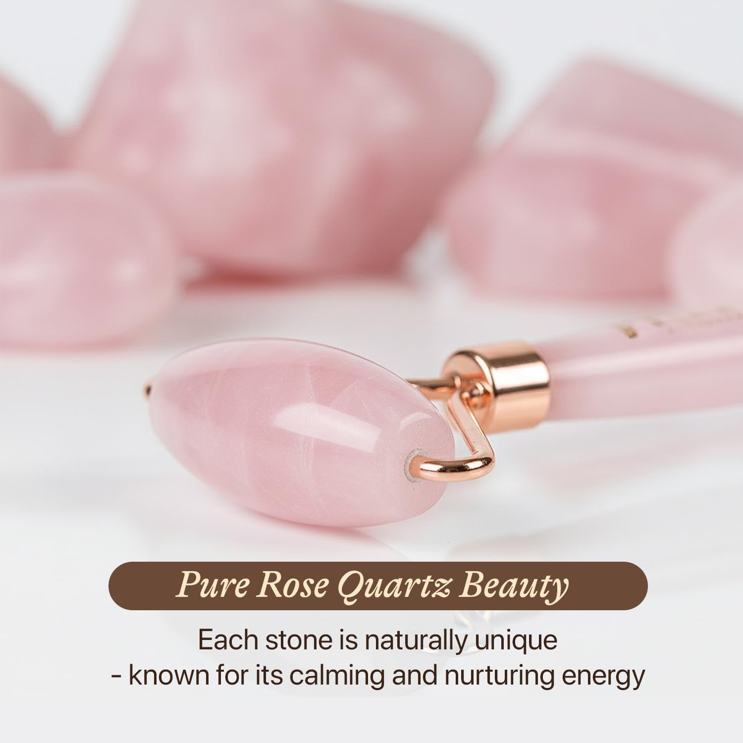 Rose Quartz Face Roller - Relaxation Gifts for Women, Valentines Day Gifts, Skin Care Tools for Fine Lines and Wrinkles, Beauty Gift Ideas, Massager Facial Tool, Self Care Gift for Women