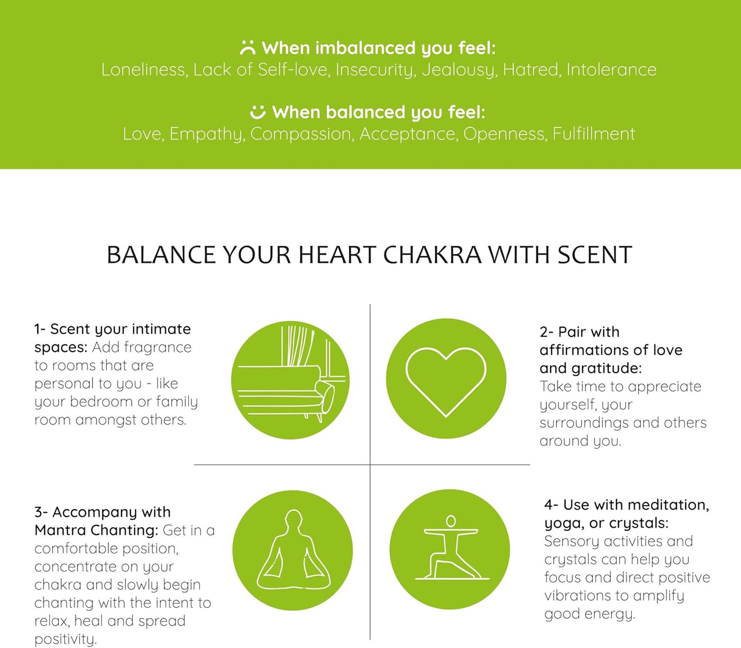 Heart Chakra Natural Mist 100Ml/3.3 Fl Oz | Anahata | Aromatherapy Spray for Chakra Balance | Rose & Bergamot Extracts | Essential Oil Spray for Meditation, Yoga, Reiki